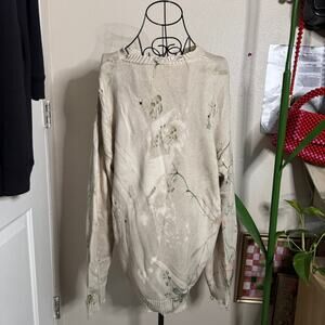 R13 Floral Distressed Oversized Sweater sz L
